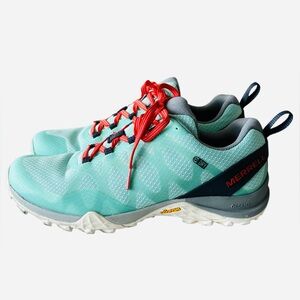 MERRELL Hiking Shoes Women's Size 7.5 Siren 3 Sneaker Aqua  Q Form 2 Vibram Sole
